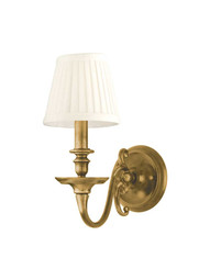 Charleston 1-Light Wall Sconce in Aged Brass.